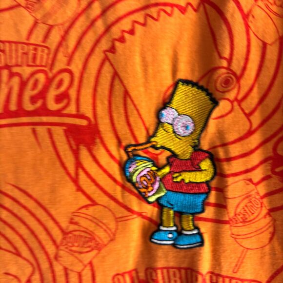VTG The SIMPSONS BART All Syrup Super SQUISHEE Size M Embroidered T Shirt #F - Picture 3 of 5